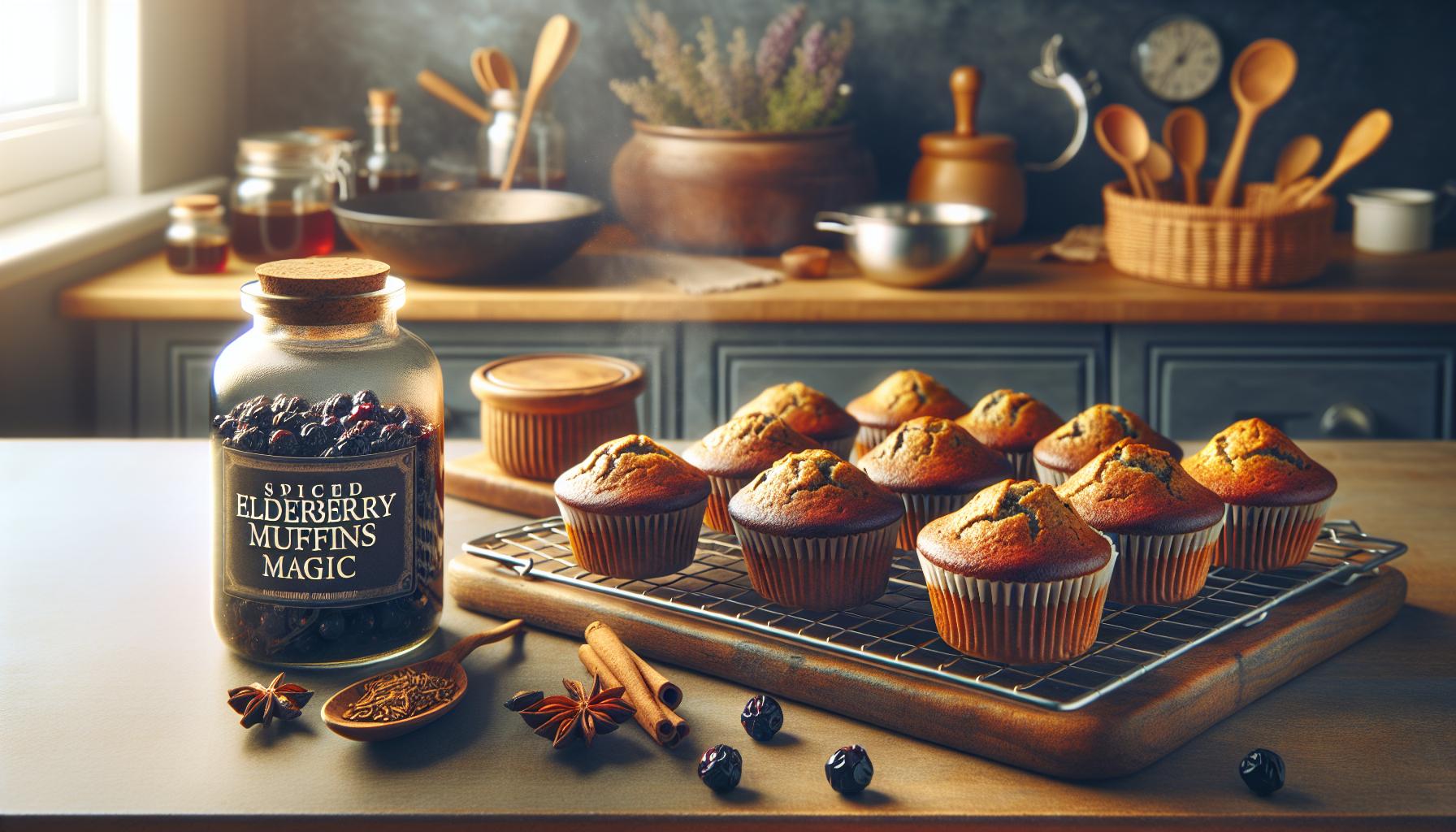 Spiced Elderberry Muffin Magic
