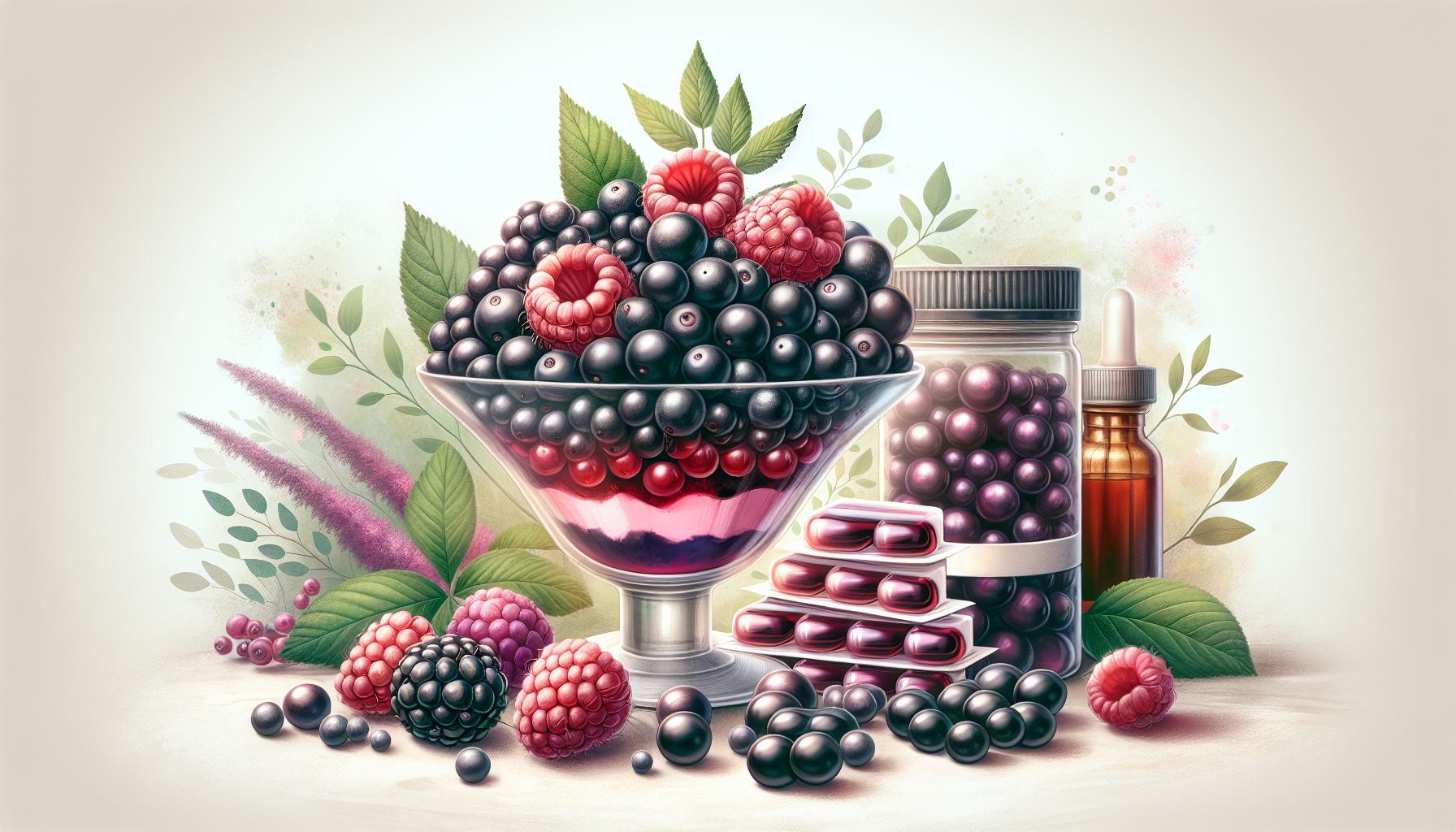 Elderberry and Raspberry Parfait